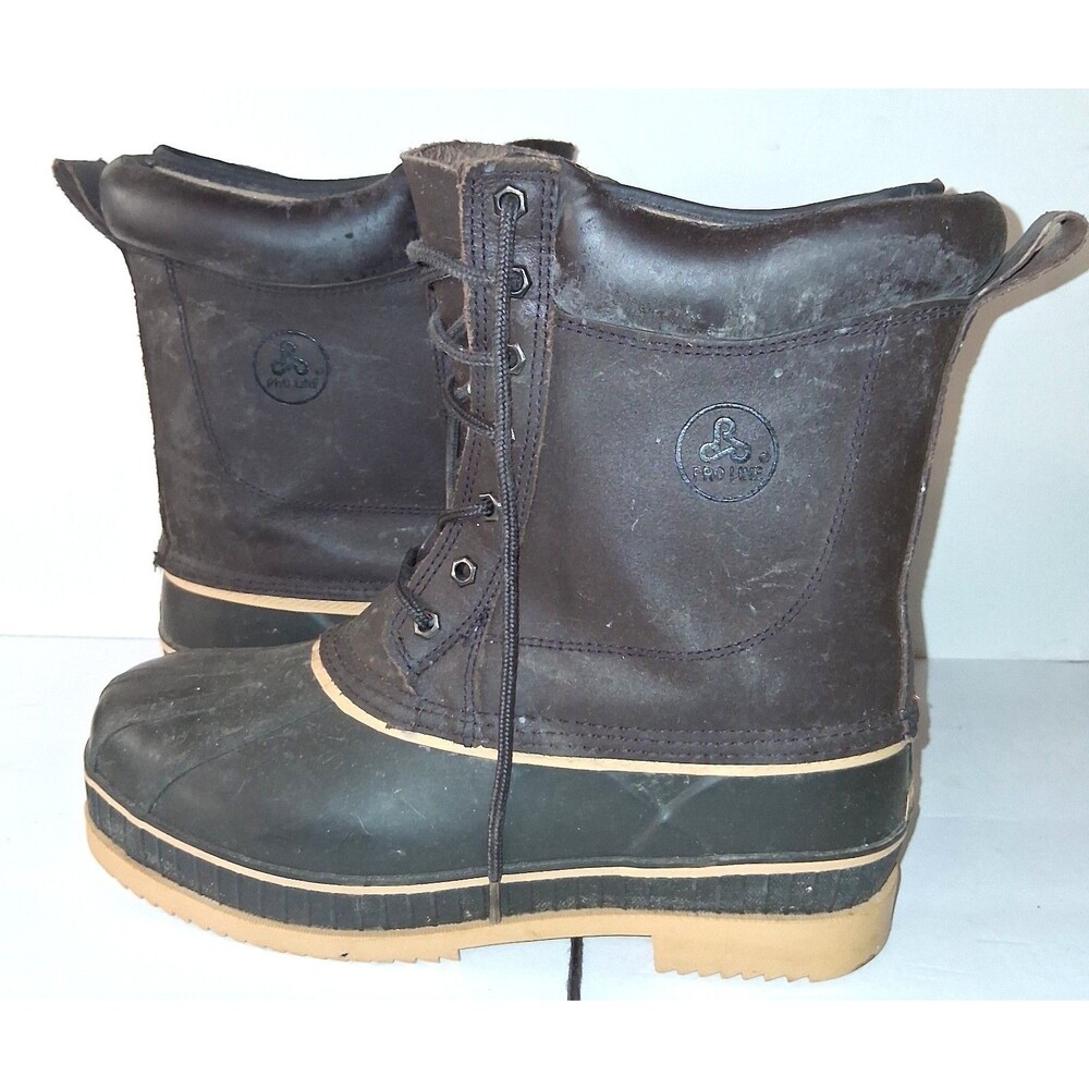 Pro Line Insulated Steel Shank Rubber Boots Sz 10